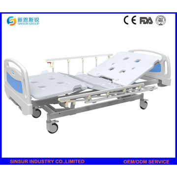 China Muebles de hospital de la mejor venta manual Tres cárdenas camas médicas